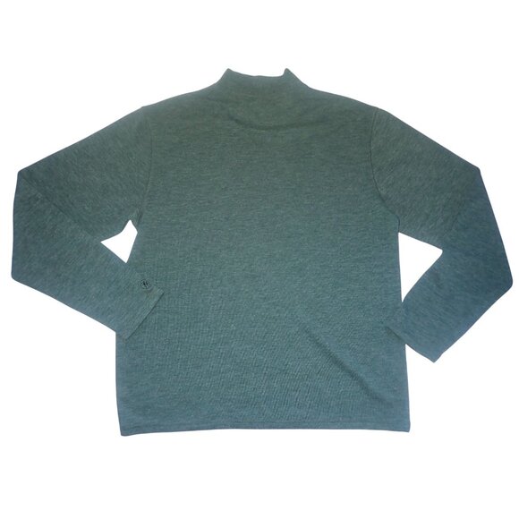 Rail Riders Mock Neck Sweater‎ Shirt Mens L Green Knit casual Gorpcore - Picture 4 of 5